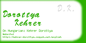 dorottya kehrer business card